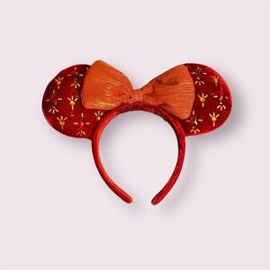 Cranberry velvet Minnie Ears